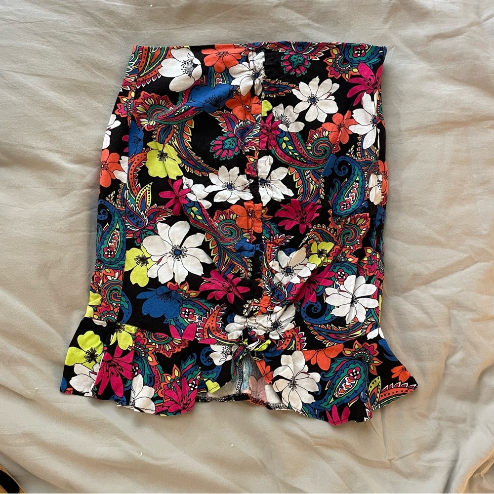 Anthropologie Metrópolis Vibrant Floral Women's Pencil Skirt